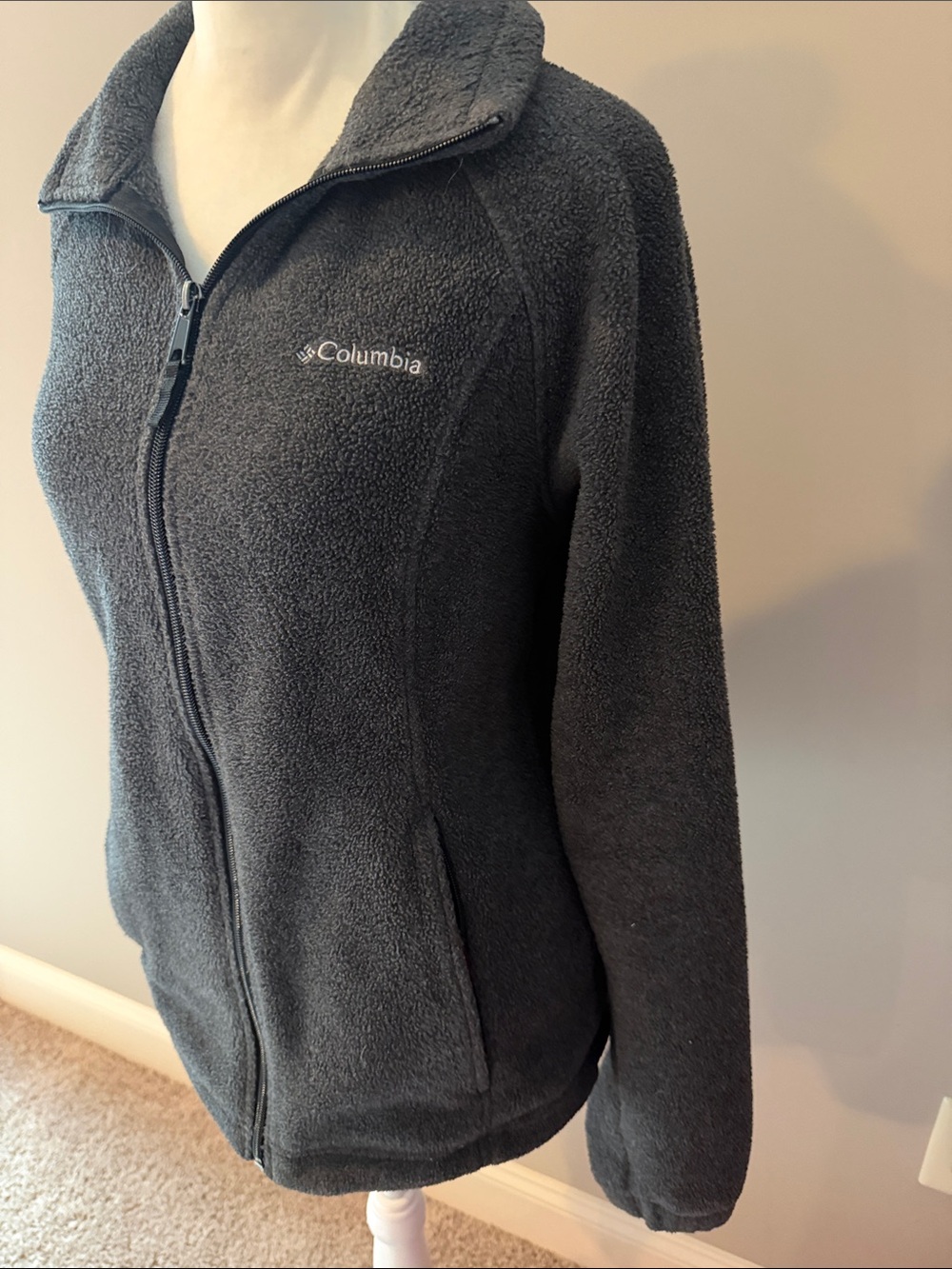 Columbia Women's Charcoal Gray Teddy Fleece Jacket - Picture 4 of 7